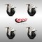 Service Caster 4 Inch 316SS Soft Rubber Swivel Top Plate Caster Set Total Lock Brake SCC SCC-SS316TTL20S414-SRS-4 - alternate 2